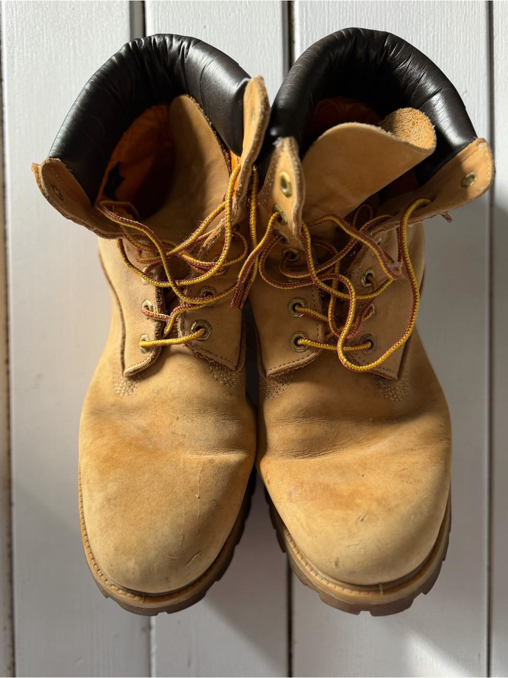 Vintage 90s Timberland Premium Boots 10061 Made in USA Wheat Nubuck Men's 10.5